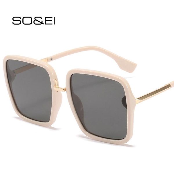sunglasses so&ei fashion oversized square women vintage brand designer gradient eyewear men trending sun glasses shades uv400, White;black
sunglasses so&ei fashion oversized square women vintage brand designer gradient eyewear men trending sun glasses shades uv400, White;black