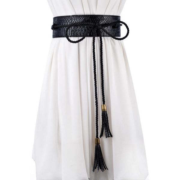 belts yellow/black ladies tassel slim leather girdle cummerbund female wide belt decorative fort-shirt wedding dress, Black;brown
belts yellow/black ladies tassel slim leather girdle cummerbund female wide belt decorative fort-shirt wedding dress, Black;brown
