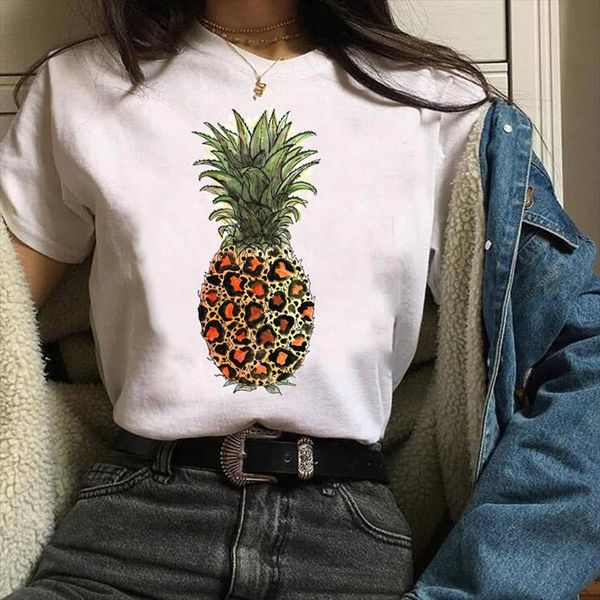 women lady tees print graphic leopard pineapple fruit casual fashion 90s clothes clothing female t shirt womens t shirt, White
women lady tees print graphic leopard pineapple fruit casual fashion 90s clothes clothing female t shirt womens t shirt, White