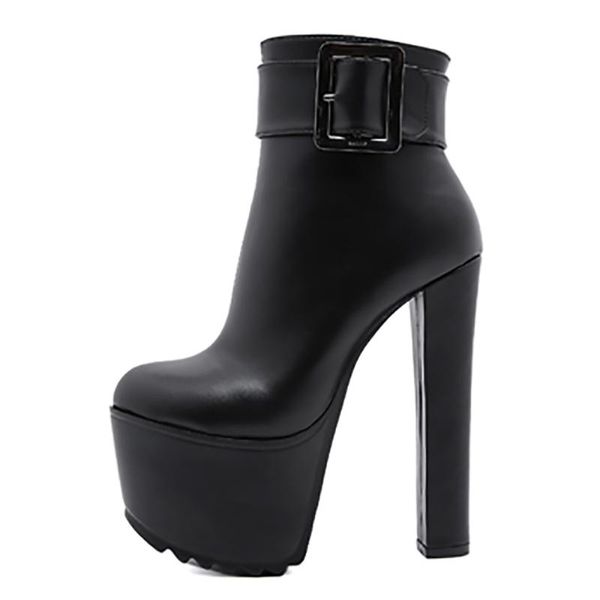 boots winter for woman fashion pointed toe pure color platform buckle zipper block heels clear ankle 34-40, Black
boots winter for woman fashion pointed toe pure color platform buckle zipper block heels clear ankle 34-40, Black