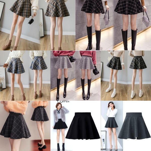 fairyshely 2020 summer high waist plaid skirt women vintage short tweed pleated skirt ladies korean ruffle wool mini skirt retro q1209, Black
fairyshely 2020 summer high waist plaid skirt women vintage short tweed pleated skirt ladies korean ruffle wool mini skirt retro q1209, Black