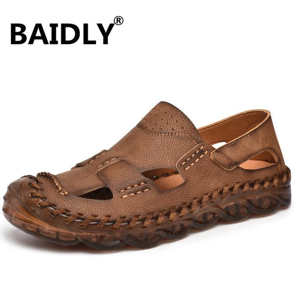 handmade classic summer sandals genuine leather men's beach sandals slippers male outdoor roman footwear big size 38-46 t200420, Black
handmade classic summer sandals genuine leather men's beach sandals slippers male outdoor roman footwear big size 38-46 t200420, Black