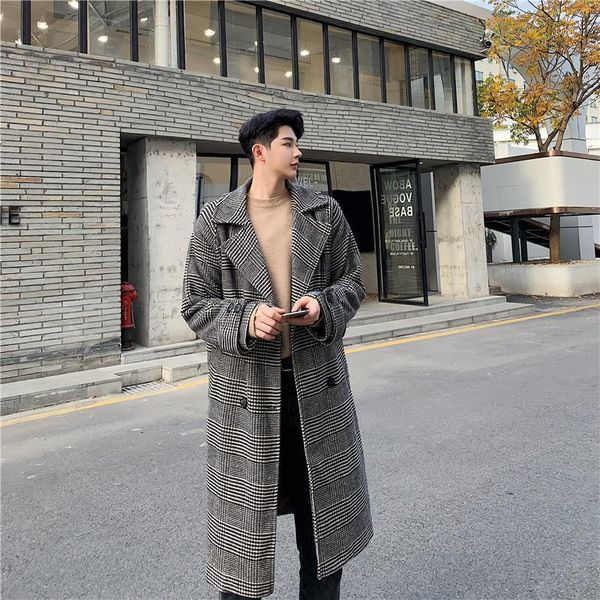 men vintage plaid wool long trench coat male women streetwear fashion casual jacket outerwear1, Tan;black
men vintage plaid wool long trench coat male women streetwear fashion casual jacket outerwear1, Tan;black