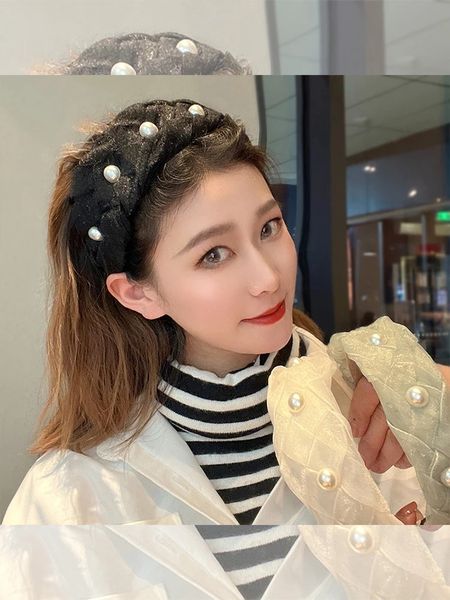 small fragrance hair hoop french retro mesh pearl head hoop korean organza hair accessories wide-edge pressed hairpin, Slivery;white
small fragrance hair hoop french retro mesh pearl head hoop korean organza hair accessories wide-edge pressed hairpin, Slivery;white
