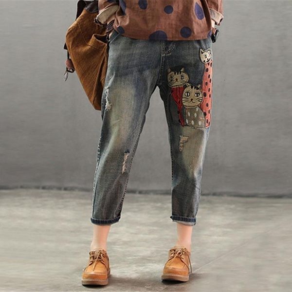 2020 women spring fashion denim jeans vintage cartoon print female casual frayed pants with pockets straight trousers, Black;white
2020 women spring fashion denim jeans vintage cartoon print female casual frayed pants with pockets straight trousers, Black;white