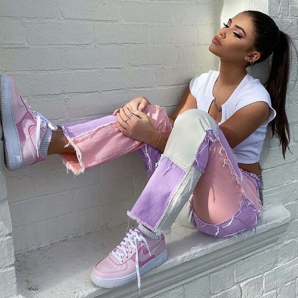 autumn and winter new contrast jeans women 2020 high waist color matching street sfashion versatile slim pants, Blue
autumn and winter new contrast jeans women 2020 high waist color matching street sfashion versatile slim pants, Blue