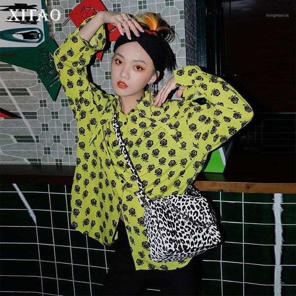 xitao vintage print pattern irregular blouse women clothes 2020 spring new plus size turn down collar match all shirt xj40891, White
xitao vintage print pattern irregular blouse women clothes 2020 spring new plus size turn down collar match all shirt xj40891, White