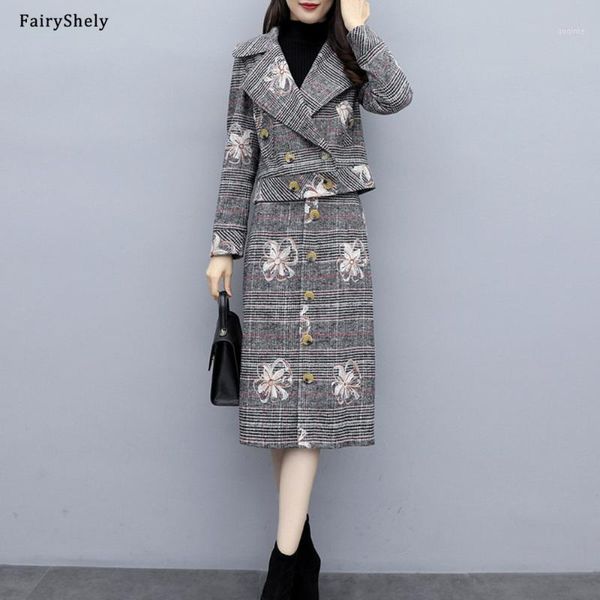 fairyshely fashion casual office ladies work skirt short coat suit women 2020 autumn winter button woolen slim skirt 2 piece set1, White
fairyshely fashion casual office ladies work skirt short coat suit women 2020 autumn winter button woolen slim skirt 2 piece set1, White