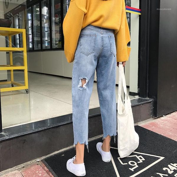 women's jeans office lady straight womens washed high waisted korean denim button feminino1, Blue
women's jeans office lady straight womens washed high waisted korean denim button feminino1, Blue