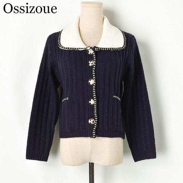 women's knits & tees 2021 long sleeve knitted short cardigan sweater women autumn winter vintage knitwear turn-down collar preppy blous, White
women's knits & tees 2021 long sleeve knitted short cardigan sweater women autumn winter vintage knitwear turn-down collar preppy blous, White