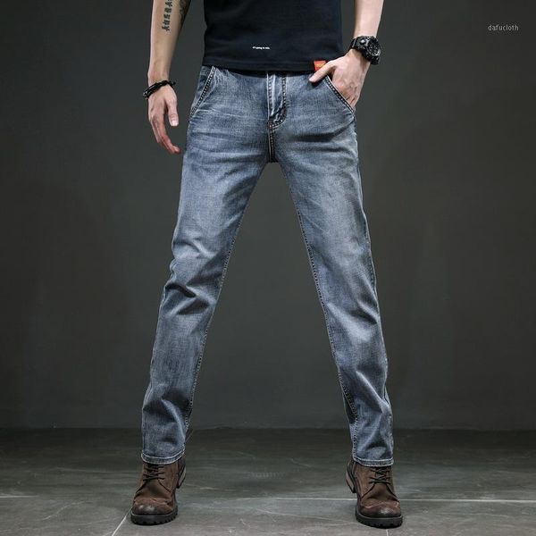 men jeans 2020 slim straight business casual smoky gray elasticity cotton denim pants trousers pantalon1, Blue
men jeans 2020 slim straight business casual smoky gray elasticity cotton denim pants trousers pantalon1, Blue