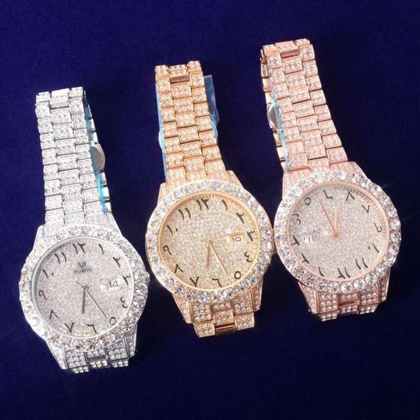dial watch large men's rhinestone luxury waterproof business watch, Slivery;brown
dial watch large men's rhinestone luxury waterproof business watch, Slivery;brown