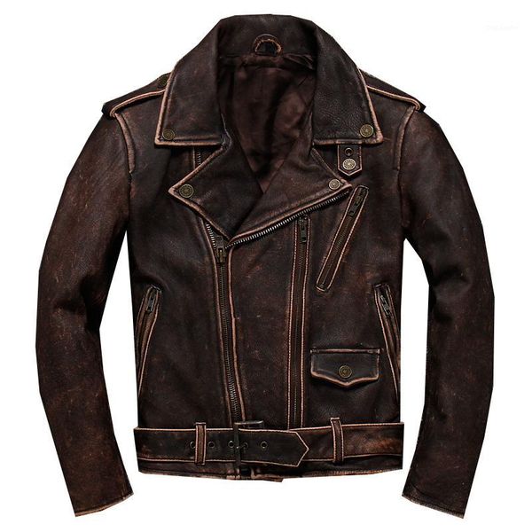 zvaqs 2020 vintage brown men biker's style leather jacket plus size xxxxxl genuine thick cowhide slim fit leather coat pph8931, Black
zvaqs 2020 vintage brown men biker's style leather jacket plus size xxxxxl genuine thick cowhide slim fit leather coat pph8931, Black