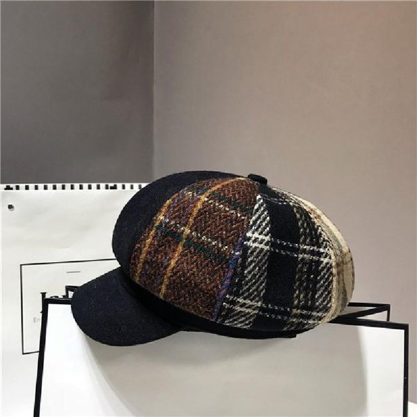 men's and women's octagonal hats autumn and winter fashion wild hit color caps british retro woolen beret newsboy hat, Blue;gray
men's and women's octagonal hats autumn and winter fashion wild hit color caps british retro woolen beret newsboy hat, Blue;gray