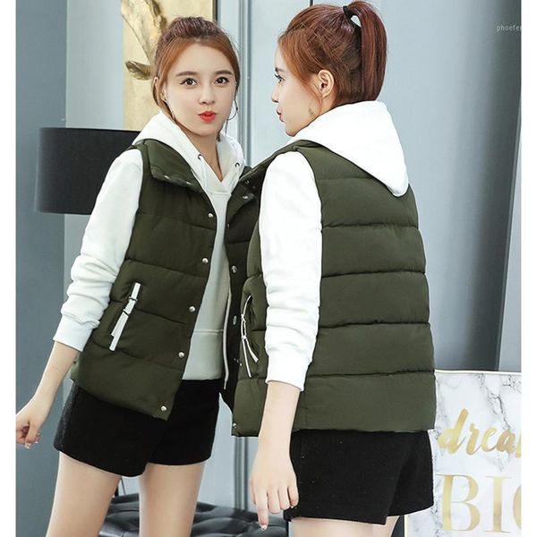 2019 new winter vest women casual autumn warm thicken short sleeveless waistcoat female down cotton padded vest jacket office1, Black
2019 new winter vest women casual autumn warm thicken short sleeveless waistcoat female down cotton padded vest jacket office1, Black