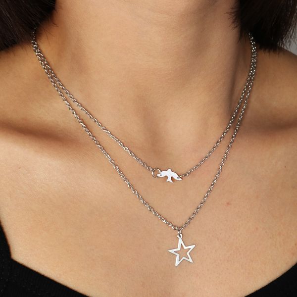 vintage bohemian natural stone beads stars water droplets fish tail peace dove chain necklaces & pendants for women lover colar, Silver
vintage bohemian natural stone beads stars water droplets fish tail peace dove chain necklaces & pendants for women lover colar, Silver