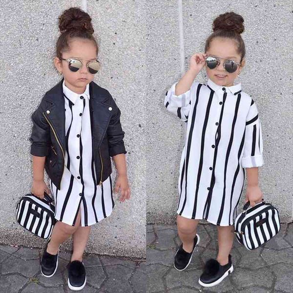 fashion girl striped toddler kid dress long sleeve buttons shirt dresses clothes, White;black
fashion girl striped toddler kid dress long sleeve buttons shirt dresses clothes, White;black