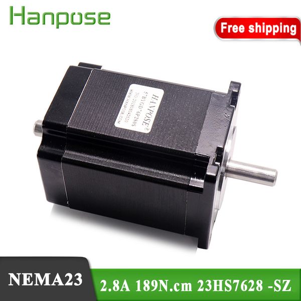 23hs7628-sz 76mm stepper motor nema23 double shaft motor 2.8a 189n.cm for cnc milling machine
23hs7628-sz 76mm stepper motor nema23 double shaft motor 2.8a 189n.cm for cnc milling machine