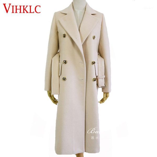 women's wool & blends 2021 winter fashion women loose coat long sleeve adjustable waist medium thick warm h2681, Black
women's wool & blends 2021 winter fashion women loose coat long sleeve adjustable waist medium thick warm h2681, Black