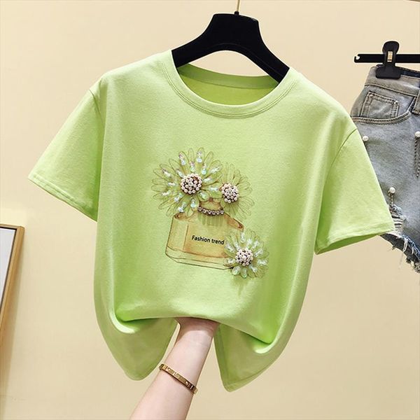 new cartoon cotton summer t shirt women beading 2020 womens vogue tshirt female t shirt woman korean style tee femme, White
new cartoon cotton summer t shirt women beading 2020 womens vogue tshirt female t shirt woman korean style tee femme, White