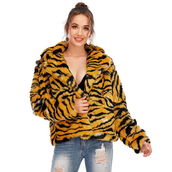 yellow leopard print artificial fur coat autumn winter fashion women's clothing casual plush lapel jacket oversized outerwear kg-104, Black
yellow leopard print artificial fur coat autumn winter fashion women's clothing casual plush lapel jacket oversized outerwear kg-104, Black
