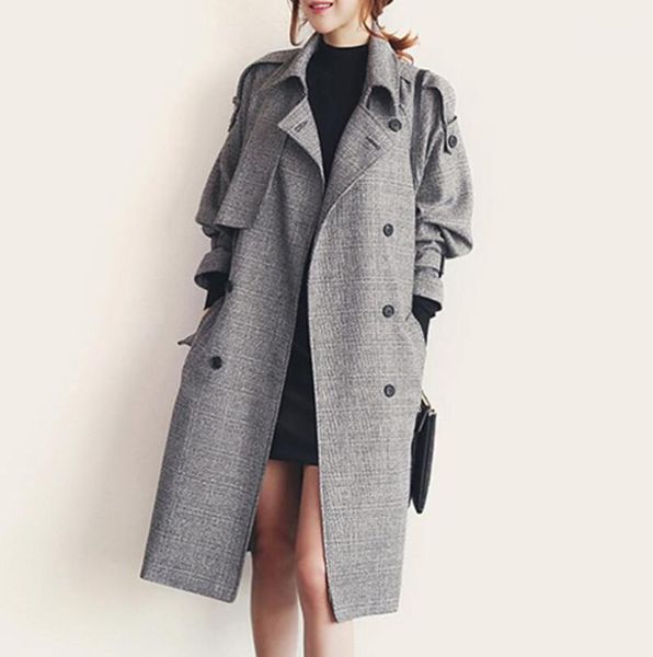 autumn large size women's coat fashion snake female windbreaker jacket double-breasted plaid pike women's coat long robes1, Tan;black
autumn large size women's coat fashion snake female windbreaker jacket double-breasted plaid pike women's coat long robes1, Tan;black