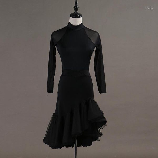 stage wear latin dance skirt and blouse set slanted hem skew yarn backless long sleeve1, Black;red
stage wear latin dance skirt and blouse set slanted hem skew yarn backless long sleeve1, Black;red