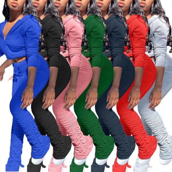 women's tracksuits women sports 2pcs outfit set long sleeve zipper hoodie coat + ruched pants trousers casual tracksuit for ladies, Gray
women's tracksuits women sports 2pcs outfit set long sleeve zipper hoodie coat + ruched pants trousers casual tracksuit for ladies, Gray