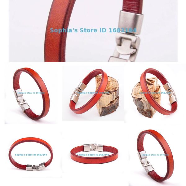 men slim bl07 single wrap orange plain leather cuff bracelet wristband new 67ze#vl5y, White
men slim bl07 single wrap orange plain leather cuff bracelet wristband new 67ze#vl5y, White