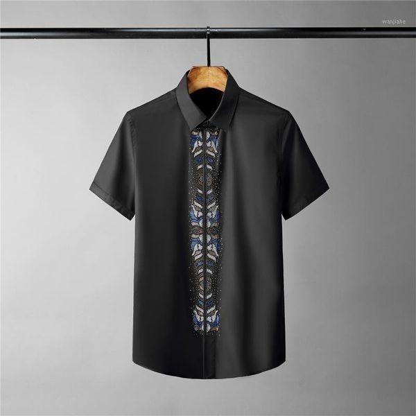 new men shirt luxury placket diamond short sleeve mens shirts fashion cotton short sleeve mens dress shirts party shirt man1, White;black
new men shirt luxury placket diamond short sleeve mens shirts fashion cotton short sleeve mens dress shirts party shirt man1, White;black