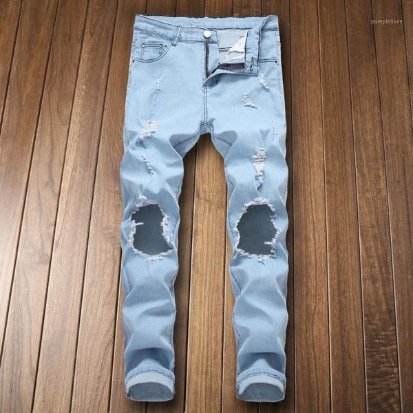 jeans men new fashion hole denim trouser vintage male distressed slim biker jeans men's pants plus size 421, Blue
jeans men new fashion hole denim trouser vintage male distressed slim biker jeans men's pants plus size 421, Blue