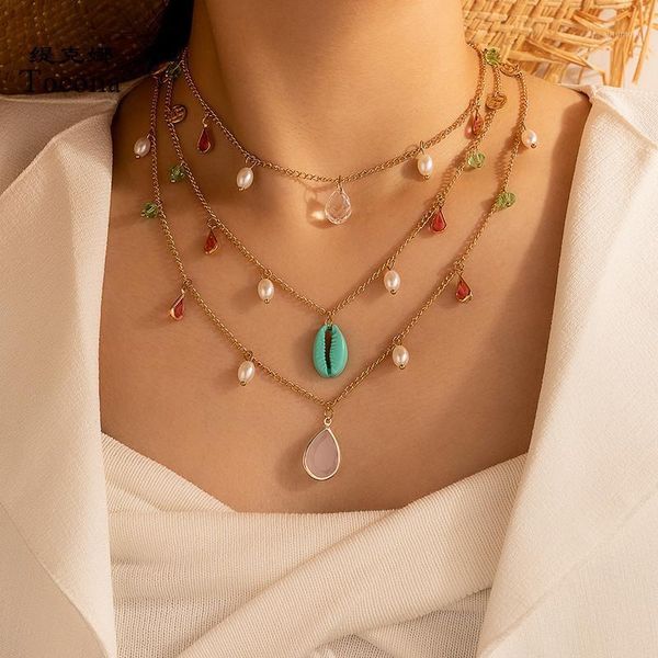 tocona charms water drop pendant neckalce for women colorful rhinestone multilayer sweater chain shell boho jewelry 154451, Silver
tocona charms water drop pendant neckalce for women colorful rhinestone multilayer sweater chain shell boho jewelry 154451, Silver