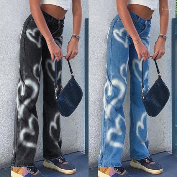 jeans woman high waist clothes fashion heart pattern straight pant wide leg denim clothing mujer pantalones black streetwear #081, Blue
jeans woman high waist clothes fashion heart pattern straight pant wide leg denim clothing mujer pantalones black streetwear #081, Blue