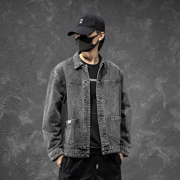 men's autumn korean loose size handsome jacket casual versatile denim fashion, Black;brown
men's autumn korean loose size handsome jacket casual versatile denim fashion, Black;brown