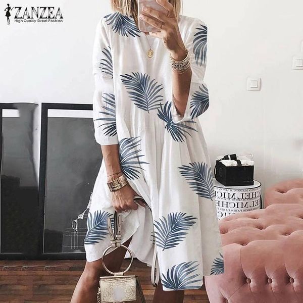 zanzea 2020 women 3/4 sleeve printed beach dress autumn summer vestido holiday ladies plus size midi shirt dresses kaftan1, Black;gray
zanzea 2020 women 3/4 sleeve printed beach dress autumn summer vestido holiday ladies plus size midi shirt dresses kaftan1, Black;gray