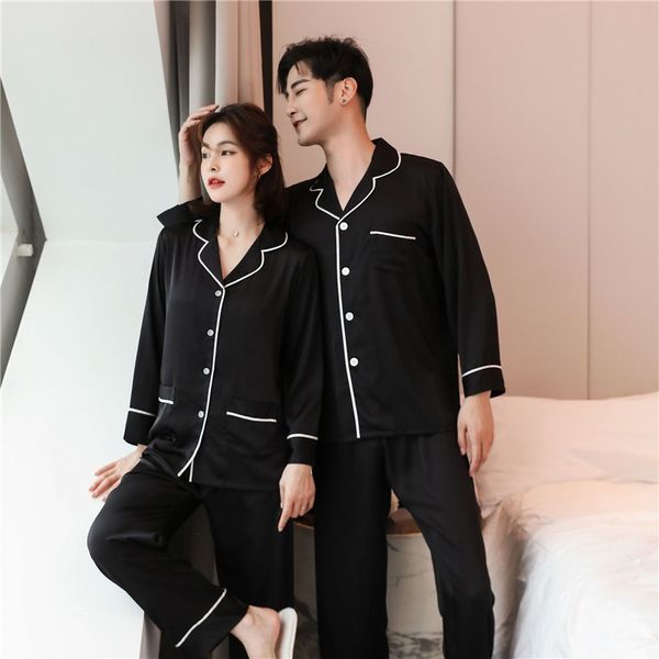 silky 2pcs pajamas set for men nightwear casual satin solid sleepwear couple sleep suit shirt&pants soft women home clothes, Black;red
silky 2pcs pajamas set for men nightwear casual satin solid sleepwear couple sleep suit shirt&pants soft women home clothes, Black;red