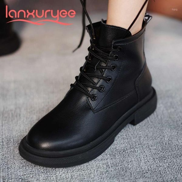 lanxuryee split leather winter shoes classic colors young lady round toe low heel high street fashion gladiator ankle boots l261, Black
lanxuryee split leather winter shoes classic colors young lady round toe low heel high street fashion gladiator ankle boots l261, Black