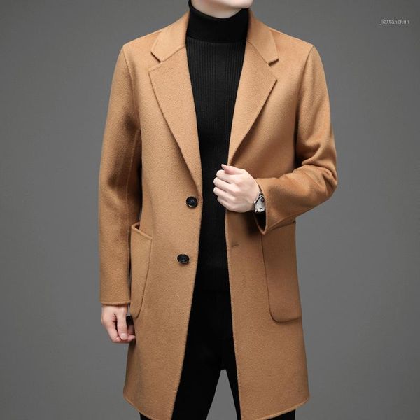 men in the fall and winter long cloth coat youth winter double-sided woolen cloth dust coat, coat jacket1, Black
men in the fall and winter long cloth coat youth winter double-sided woolen cloth dust coat, coat jacket1, Black