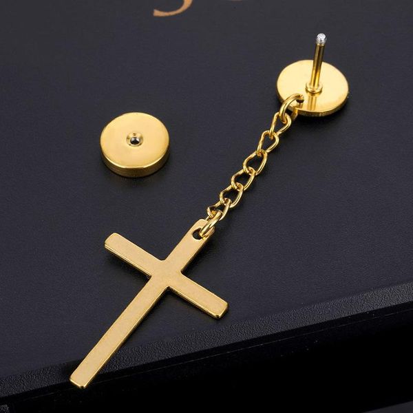 1 pair/2 pcs stainless steel trendy earrings for women and men barbell chain cross pendant earrings street pop punk jewelry jlleym, Black;white
1 pair/2 pcs stainless steel trendy earrings for women and men barbell chain cross pendant earrings street pop punk jewelry jlleym, Black;white