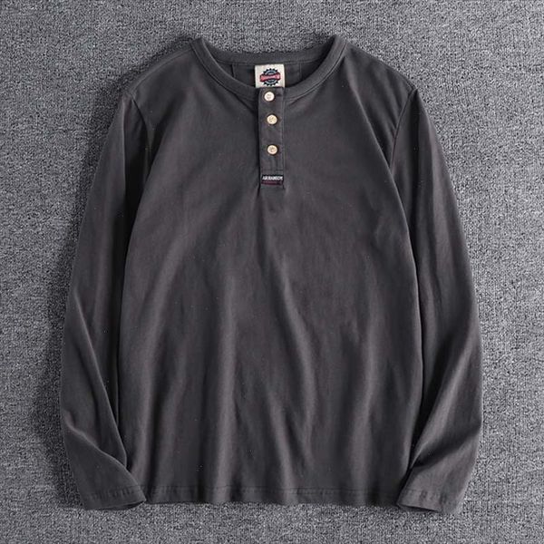 new american cotton henry collar long sleeve t shirt mens pure cotton loose american style bottoming shirt autumn 0401, White;black
new american cotton henry collar long sleeve t shirt mens pure cotton loose american style bottoming shirt autumn 0401, White;black