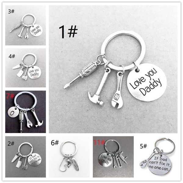 can if dad can't fix one it no hand tools keychain daddy keyring gift c700, Silver
can if dad can't fix one it no hand tools keychain daddy keyring gift c700, Silver