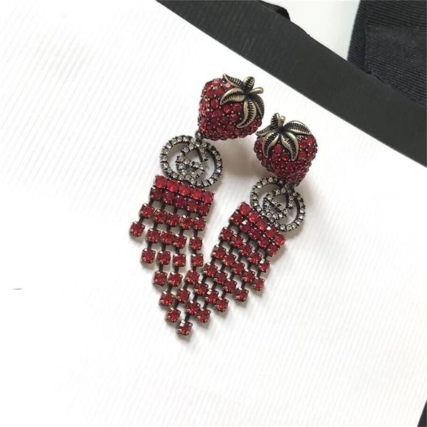85% off factory clearance double earrings sterling silver red diamond tassel peach heart strawberry simple earrings, Golden
85% off factory clearance double earrings sterling silver red diamond tassel peach heart strawberry simple earrings, Golden