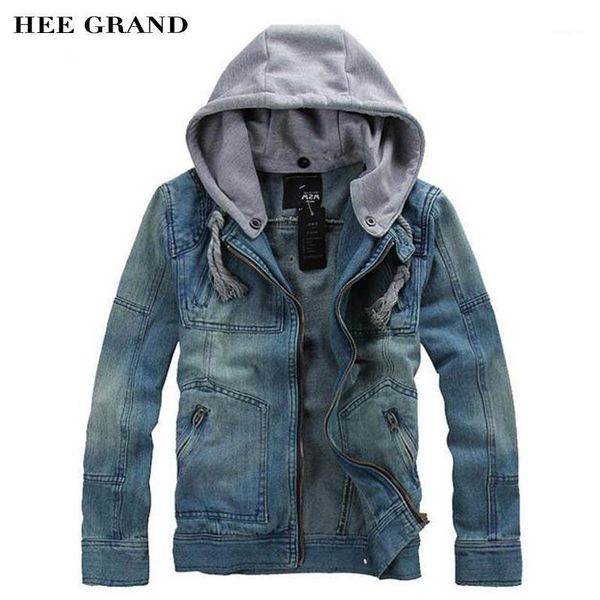 hee grand 2020 new arrival casual men denim jacket with detachable hat turn-down collar male cowboy coat plus size m-xxxl mwj0891, Black;brown
hee grand 2020 new arrival casual men denim jacket with detachable hat turn-down collar male cowboy coat plus size m-xxxl mwj0891, Black;brown