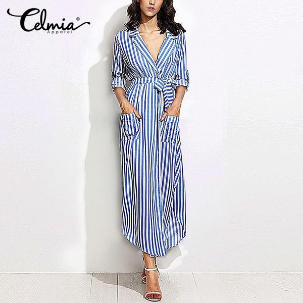 women elevertical striped long shirt dress cardigan ladies lapel long sleeve split maxi dresses with belt plus size vestido1, White;black
women elevertical striped long shirt dress cardigan ladies lapel long sleeve split maxi dresses with belt plus size vestido1, White;black