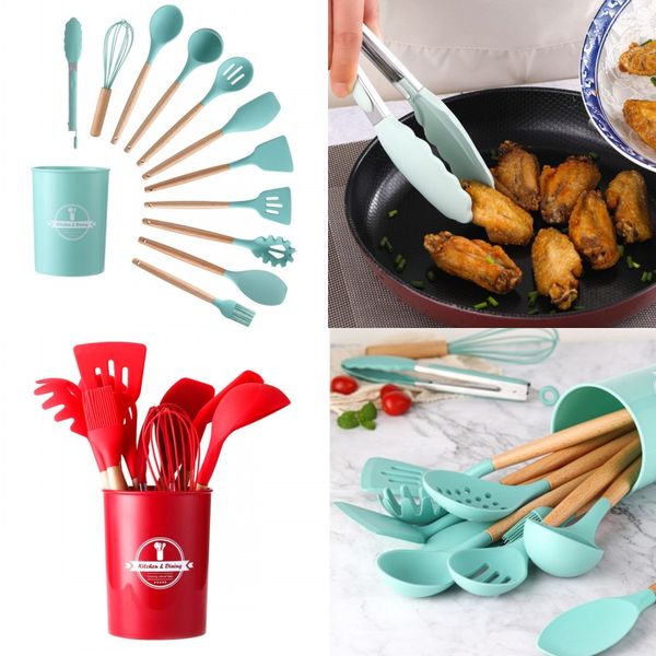 wooden handle silicone spoon suit home kitchen 12pcs kit separate egg whites food clip storage bucket multi function 45 5bs g2
wooden handle silicone spoon suit home kitchen 12pcs kit separate egg whites food clip storage bucket multi function 45 5bs g2