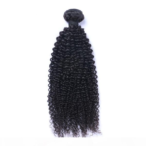 

brazilian virgin human hair afro kinky curly unprocessed remy hair weaves double wefts 100g bundle 1bundle lot can be dyed bleached, Black