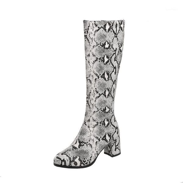fancy snake print thick-heel knee-length boots round toe high-heel snake print scales pattern side zipper women's boots1, Black
fancy snake print thick-heel knee-length boots round toe high-heel snake print scales pattern side zipper women's boots1, Black