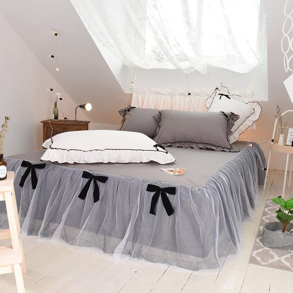ruffled lace cotton bed skirt with bows 17inches height white pink grey twin queen king size girls bed sheet set pillowcases
ruffled lace cotton bed skirt with bows 17inches height white pink grey twin queen king size girls bed sheet set pillowcases