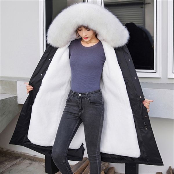 quality fur high from winter coat of women in the fake fox skin lining parka women's clothing korean 2020 long female warm parkas 5c6m, Black
quality fur high from winter coat of women in the fake fox skin lining parka women's clothing korean 2020 long female warm parkas 5c6m, Black