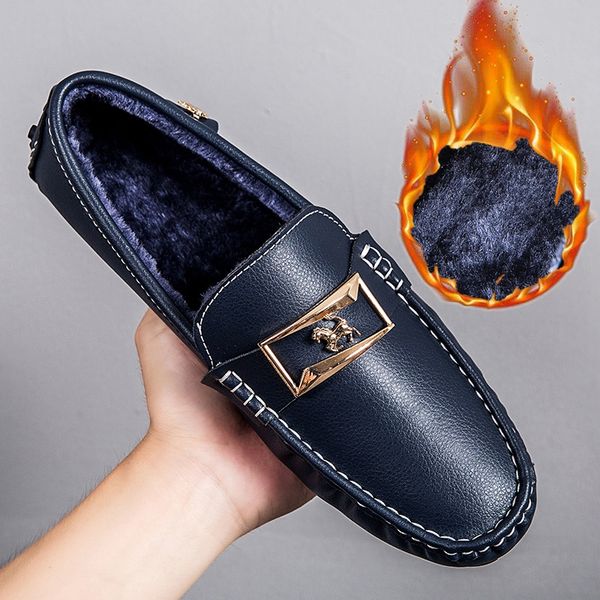 man winter brushed leather casual keep warm shoe man loafers fashion cold-proof moccasins hombre driving shoe slip-on 2022, Black
man winter brushed leather casual keep warm shoe man loafers fashion cold-proof moccasins hombre driving shoe slip-on 2022, Black